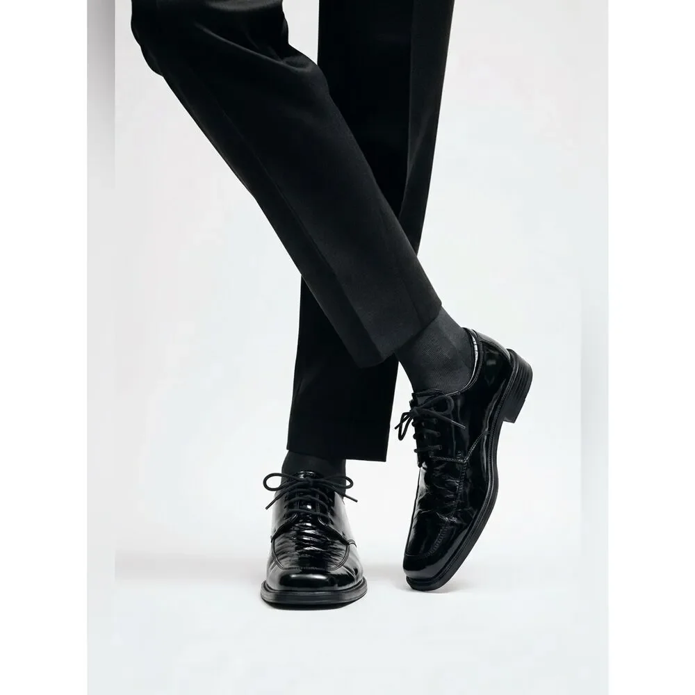 BLACK LEATHER OXFORDS by DEXTER SIZE 10